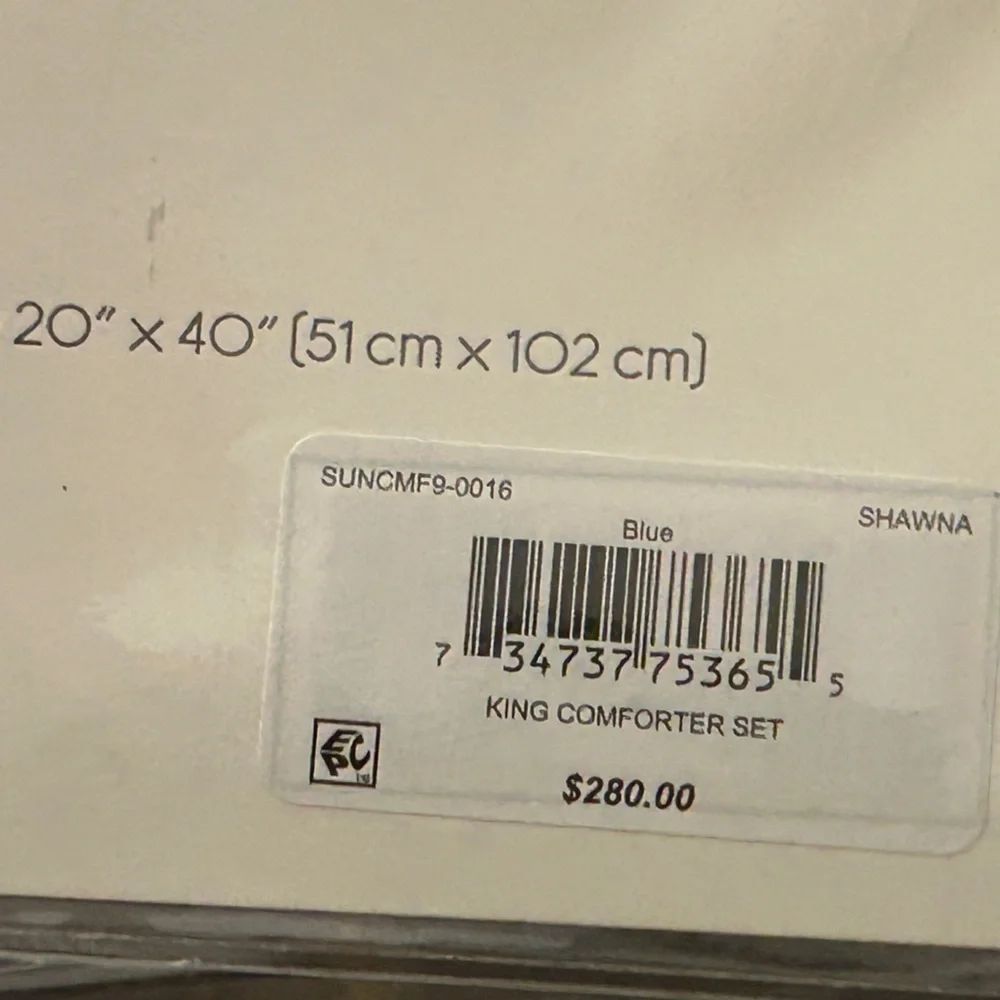 Shawna King Sheet Set Soothing Periwinkle Gray 4 Piece New (Out of Box NEW)